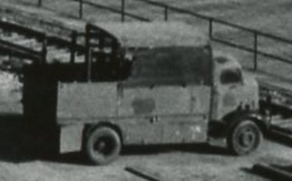 Mystery truck in Georgetown, 1950s