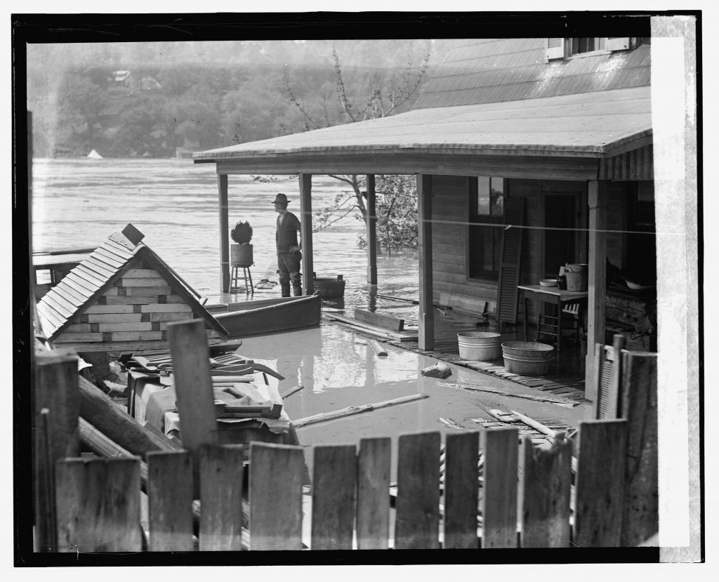 May 13, 2024.  View of the shack seen above, looking out at the Potomac. Note the white tent in the distance, you'll see it in the next photo shot from the Virginia shore.
