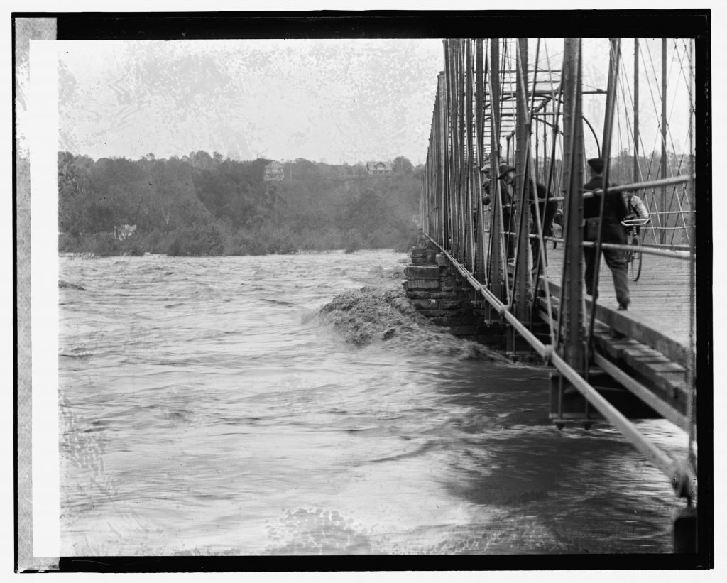 May 13, 1924, Chain Bridge during high water.  